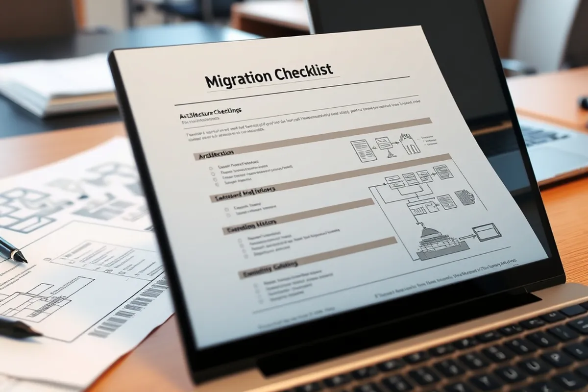 A cloud migration checklist for small teams: inventory, dependencies, data transfer, cutover, rollback and the first month of running in the new environment.